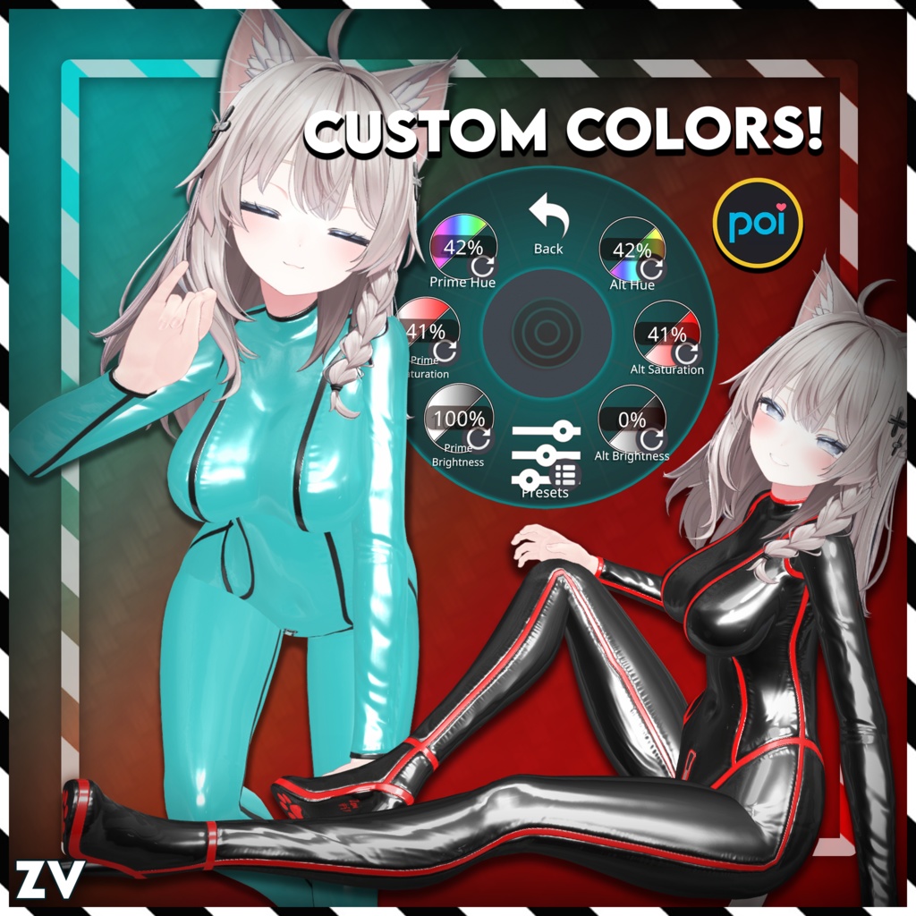 ラバースーツ 『Zeni Latex Catsuit』 - Shinano