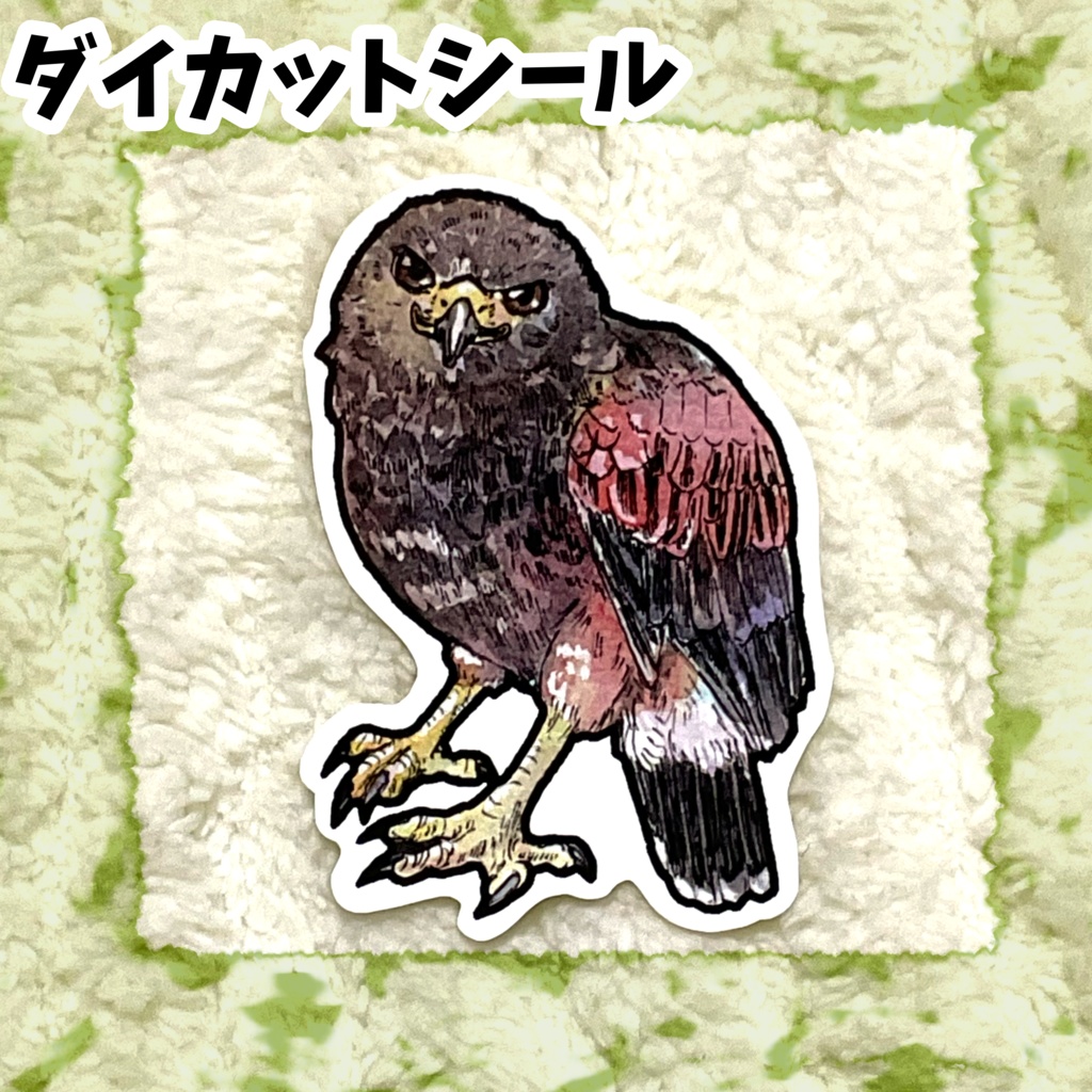 ダイカットシール ハリスホーク