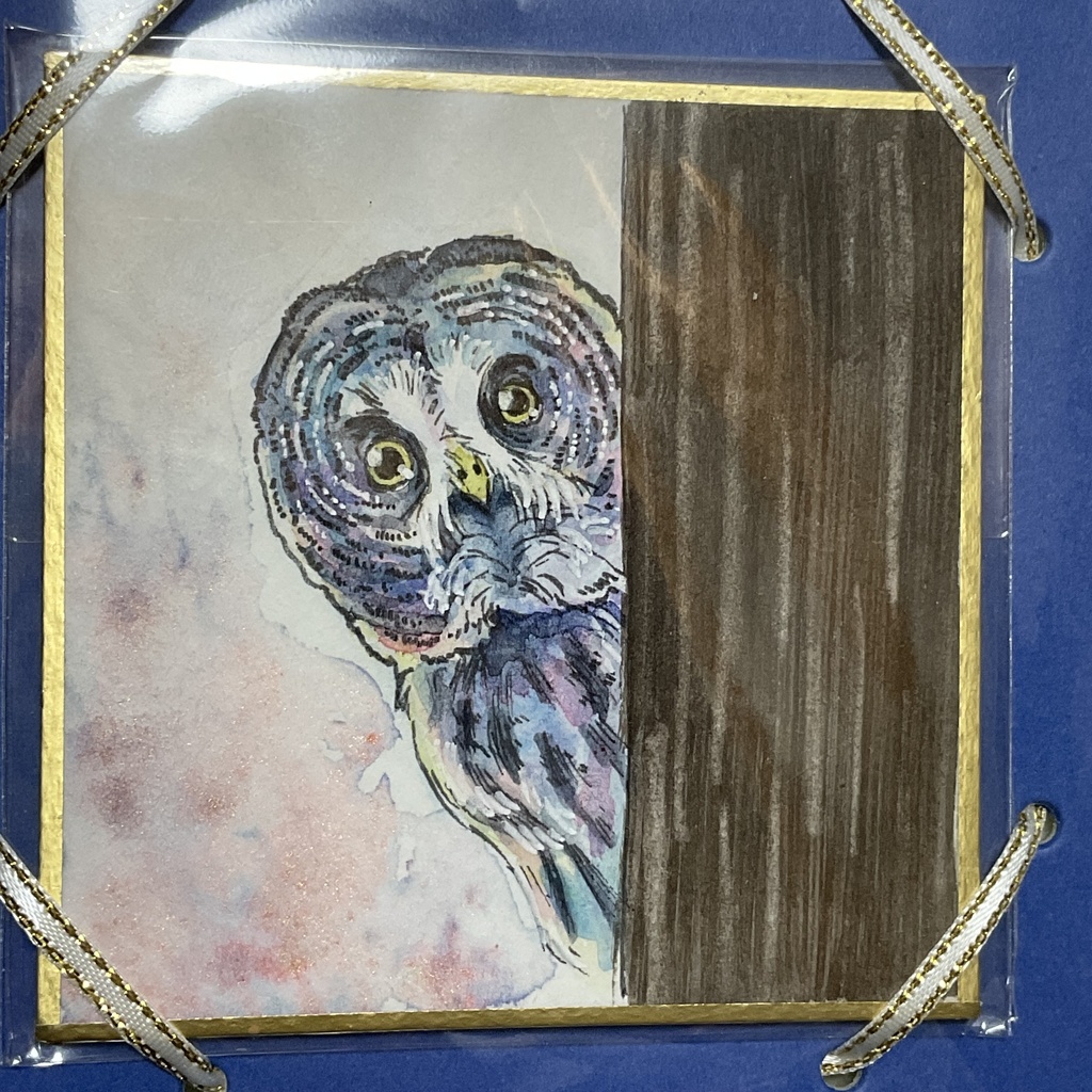 ミニ色紙原画「今なにしてたの？」