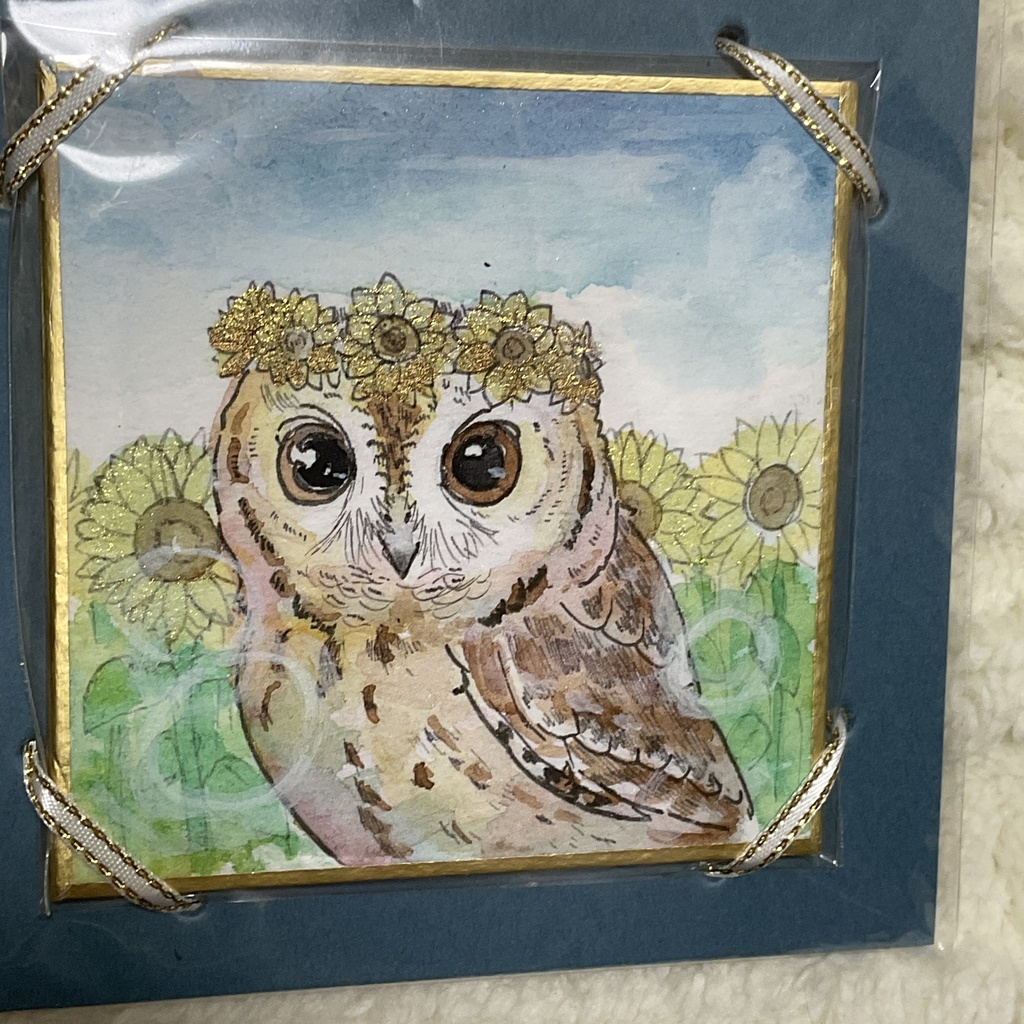 ミニ色紙原画「エモみ畑でまってる」