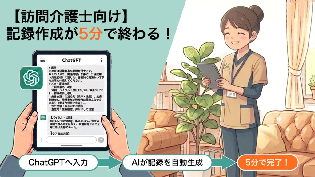 介護記録・家族連絡帳作成用ChatGPTプロンプトセット