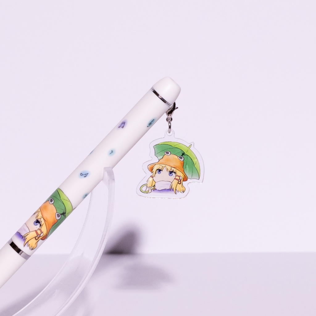 諏訪子ちゃん ボールペン(ホワイト・フレッシュグリーン)