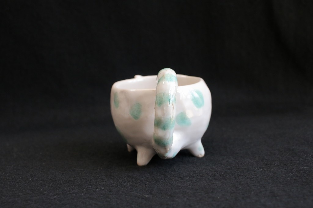 陶器「猫カップ★水玉」