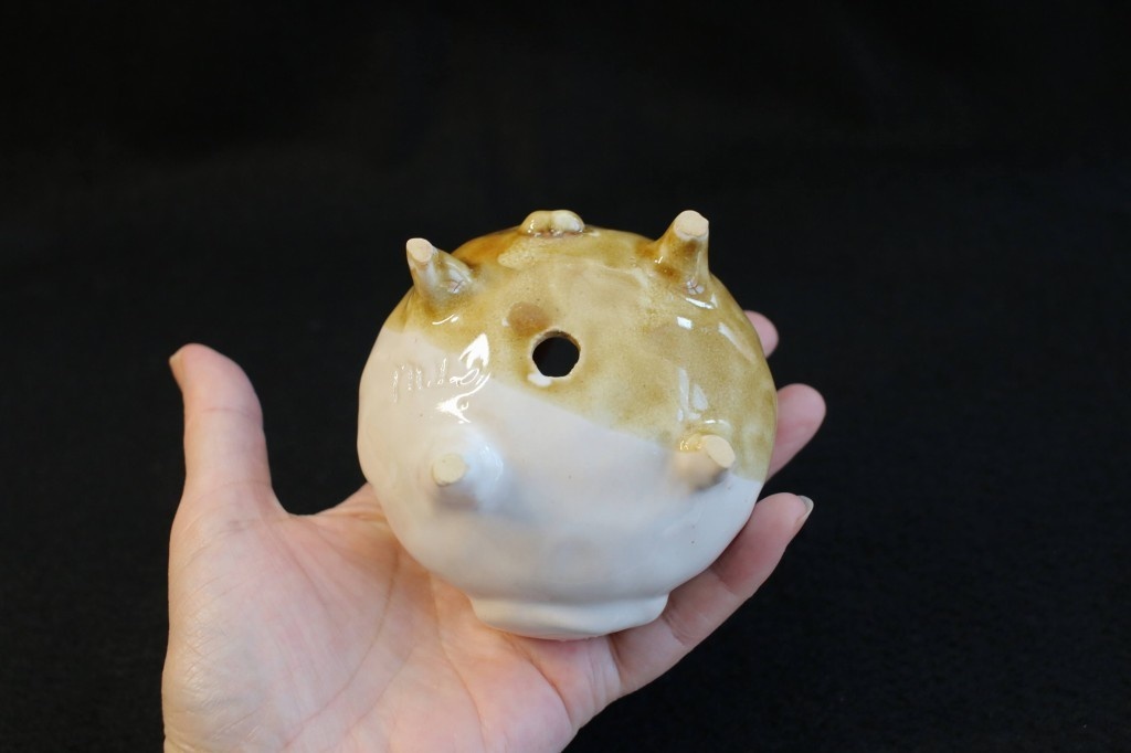 陶器「植木鉢★茶白猫」※底穴あり