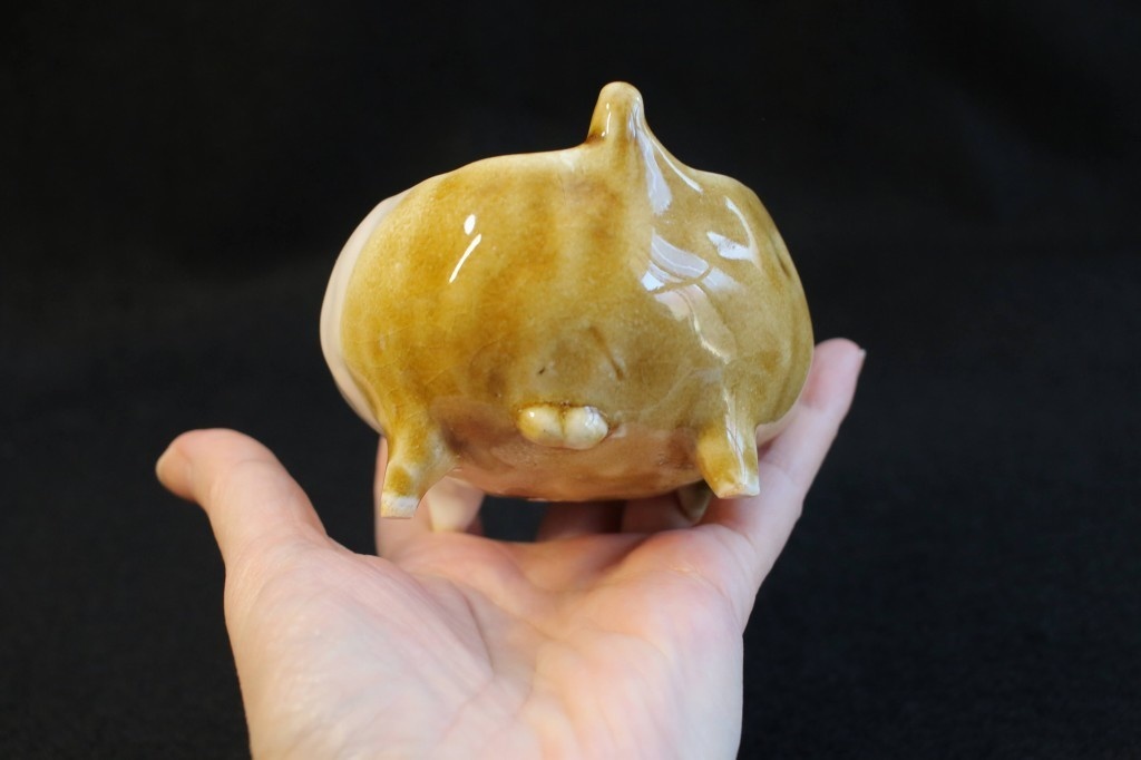 陶器「植木鉢★茶白猫」※底穴あり