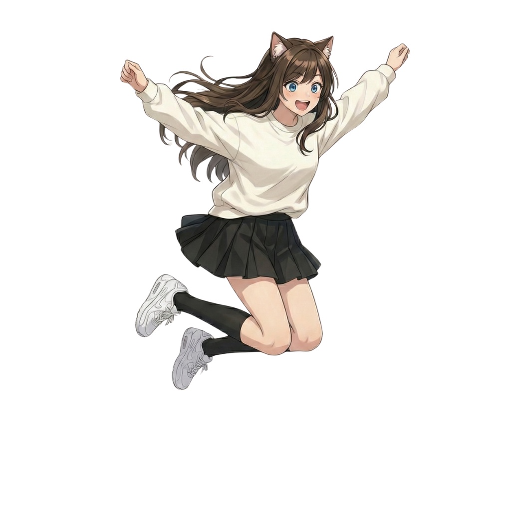 感情つたわる ねこみみポーズ集 感情&アクションポーズ23点