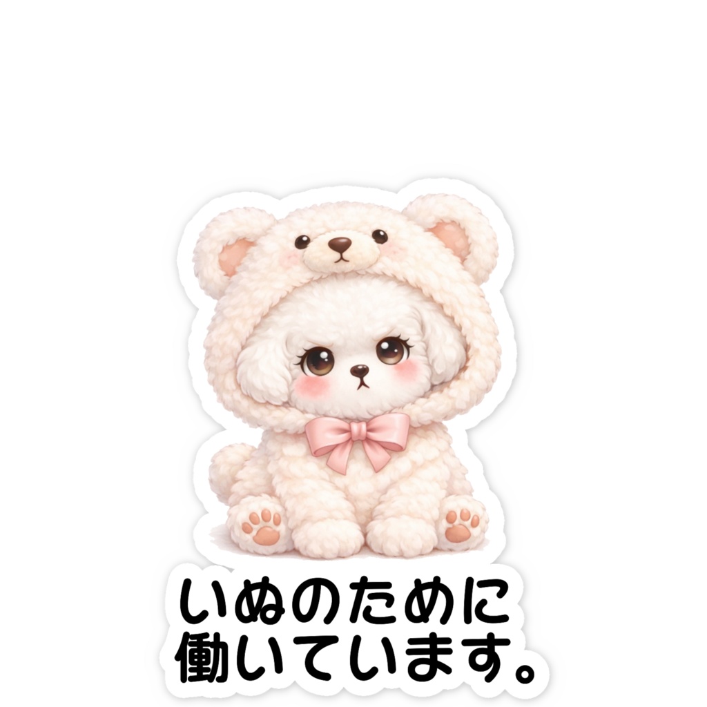 いぬのために働いていますたろうまるさんスマホステッカー