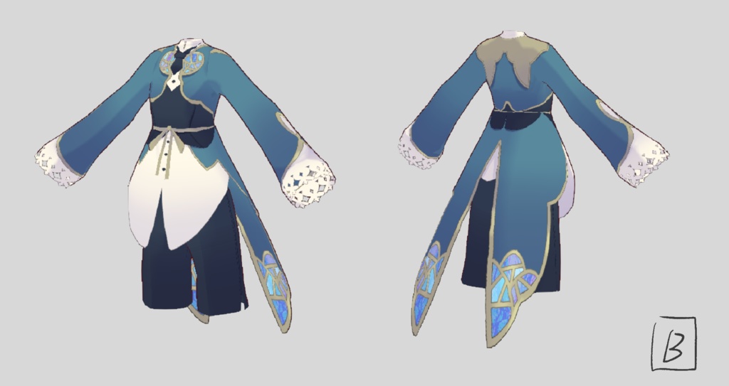 【VRoid用衣装テクスチャ】ふしぎなふく