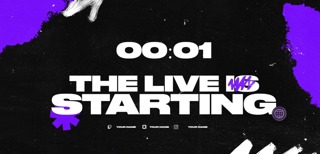 【配信画面】ストリート系 かっこいい 待機画面 / Street Grunge Stream Overlay【VTuber/Twitch】