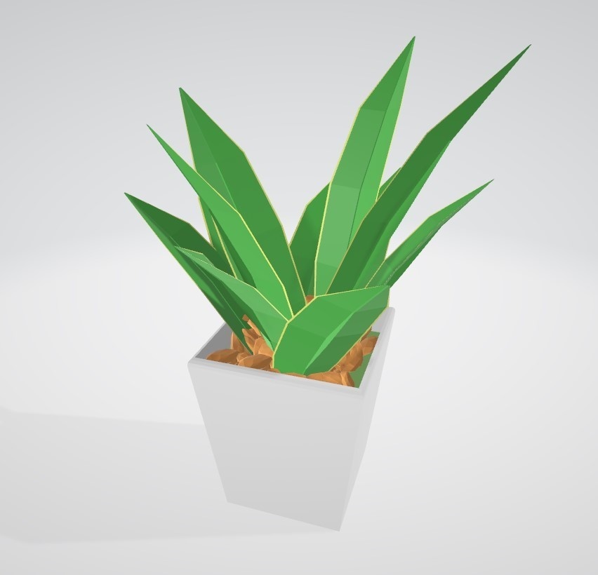 【3Dモデル】おしゃれなデスク用観葉植物
