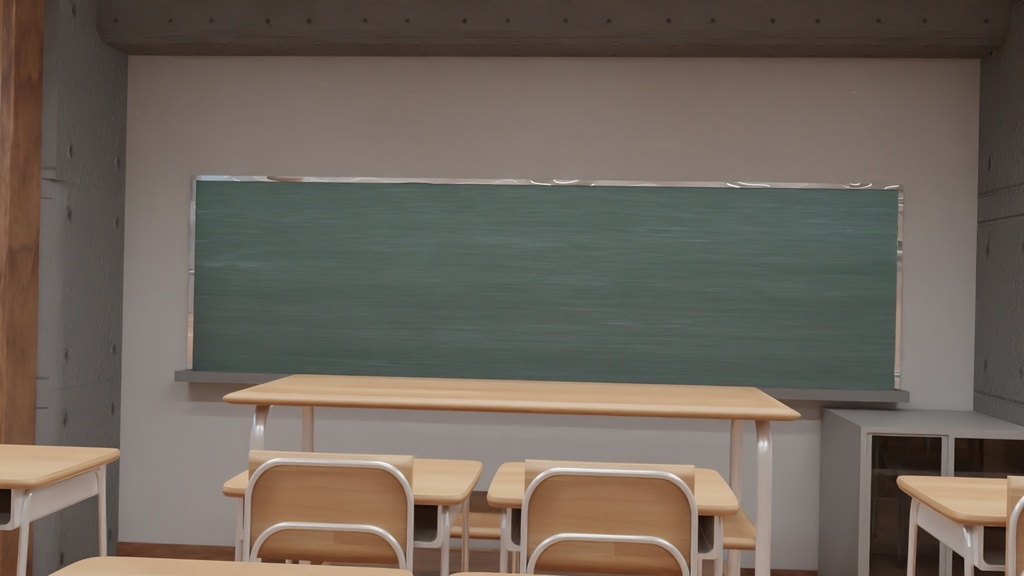 【3DCGモデル商用利用可】学校の教室