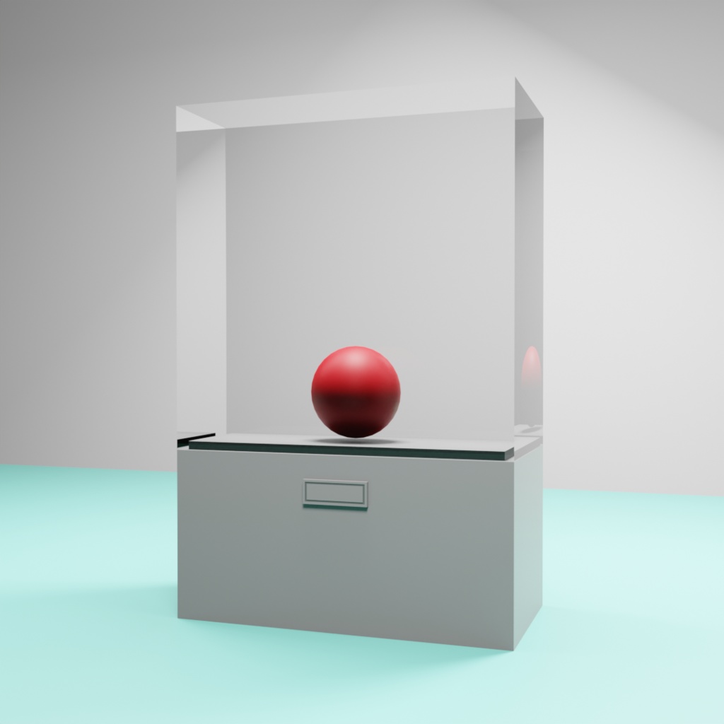 【3Dモデル】どう森風シンプルショーケースlong.ver