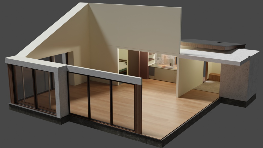 【3Dモデル】心安らぐ別荘