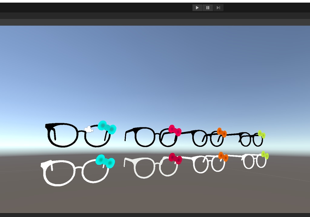 かわいいメガネ(複数色あり)