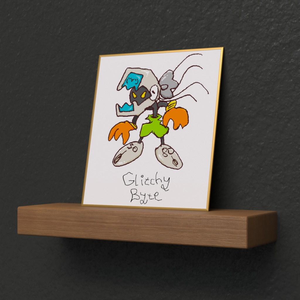 Glitchy Byte -4gboy- Shikishi