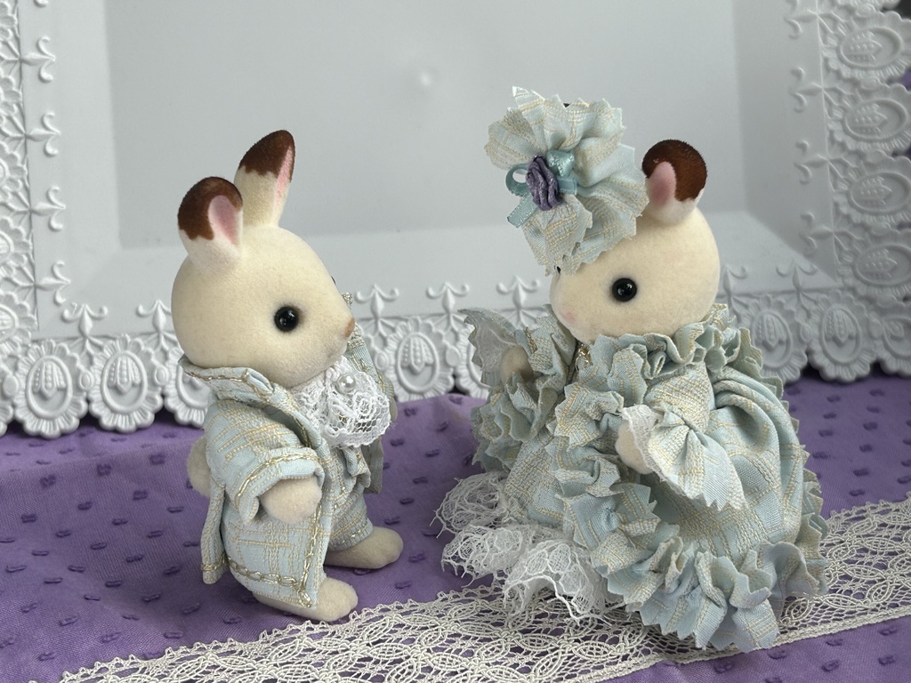 シルバニア 空色ドレスカップル16