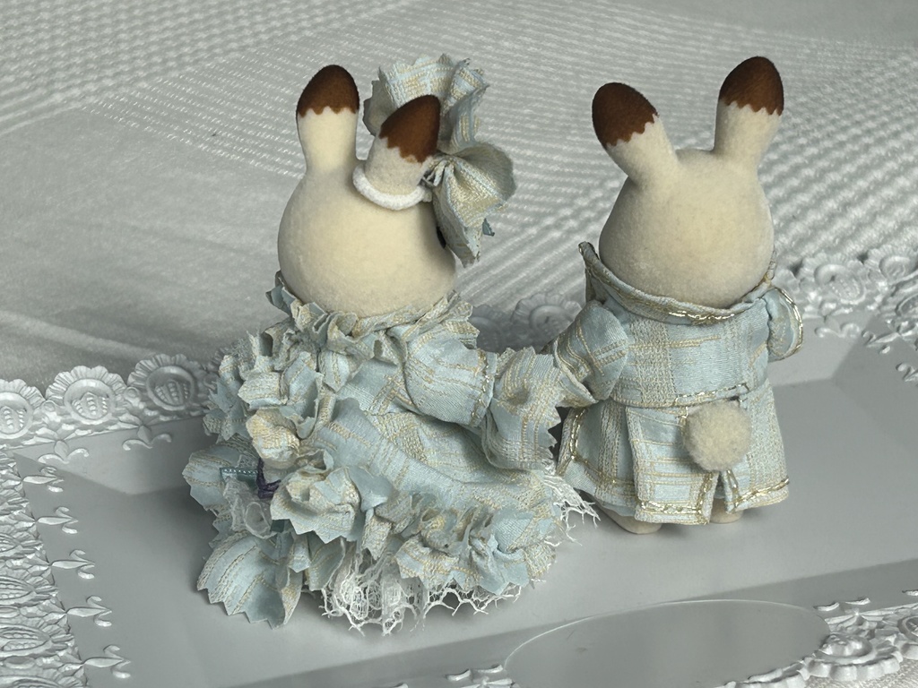 シルバニア 空色ドレスカップル16