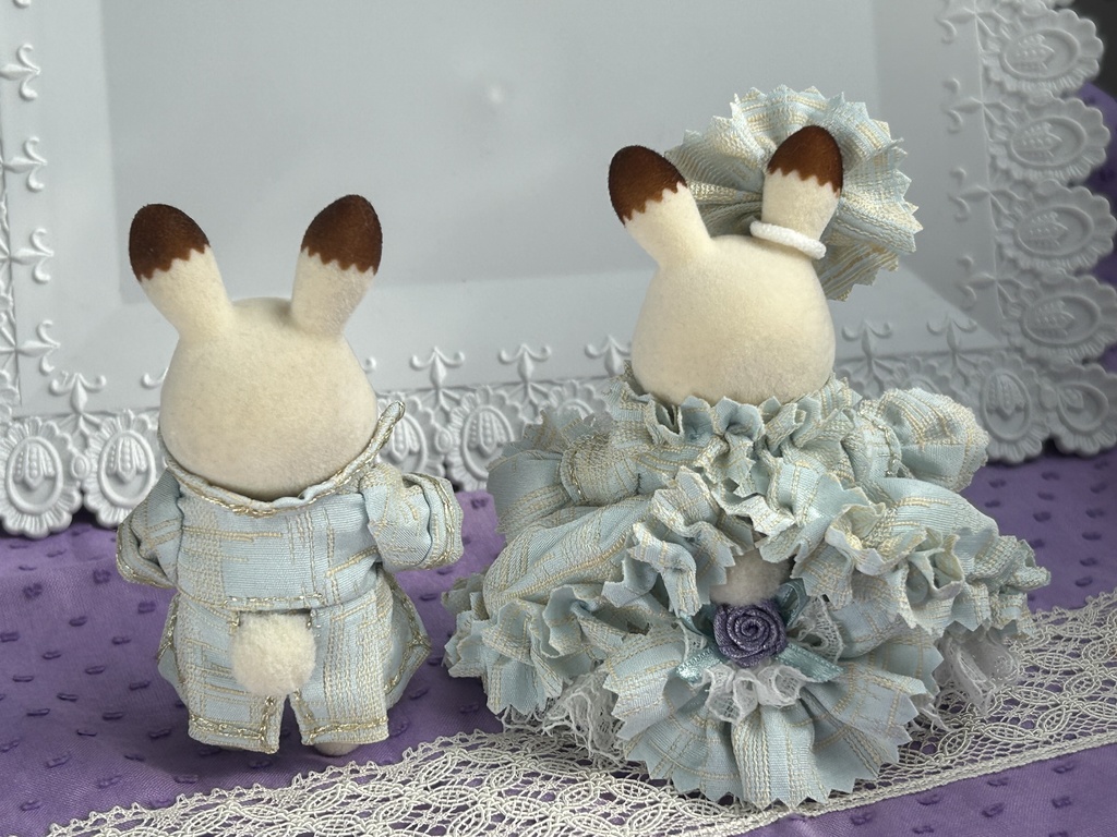 シルバニア 空色ドレスカップル16