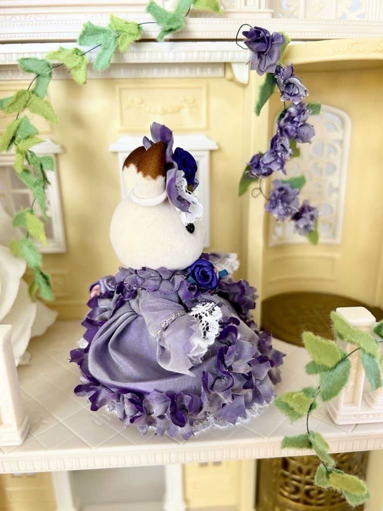 シルバニア アンティークドレス薄紫リラローズ33