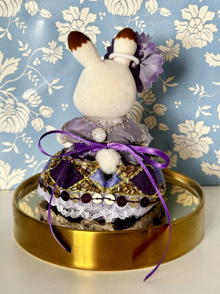 シルバニア パイエットドレス紫金 34