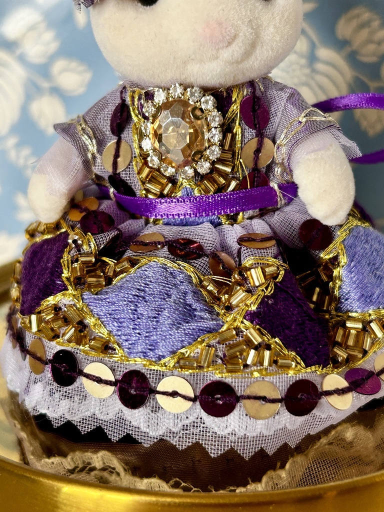 シルバニア パイエットドレス紫金 34