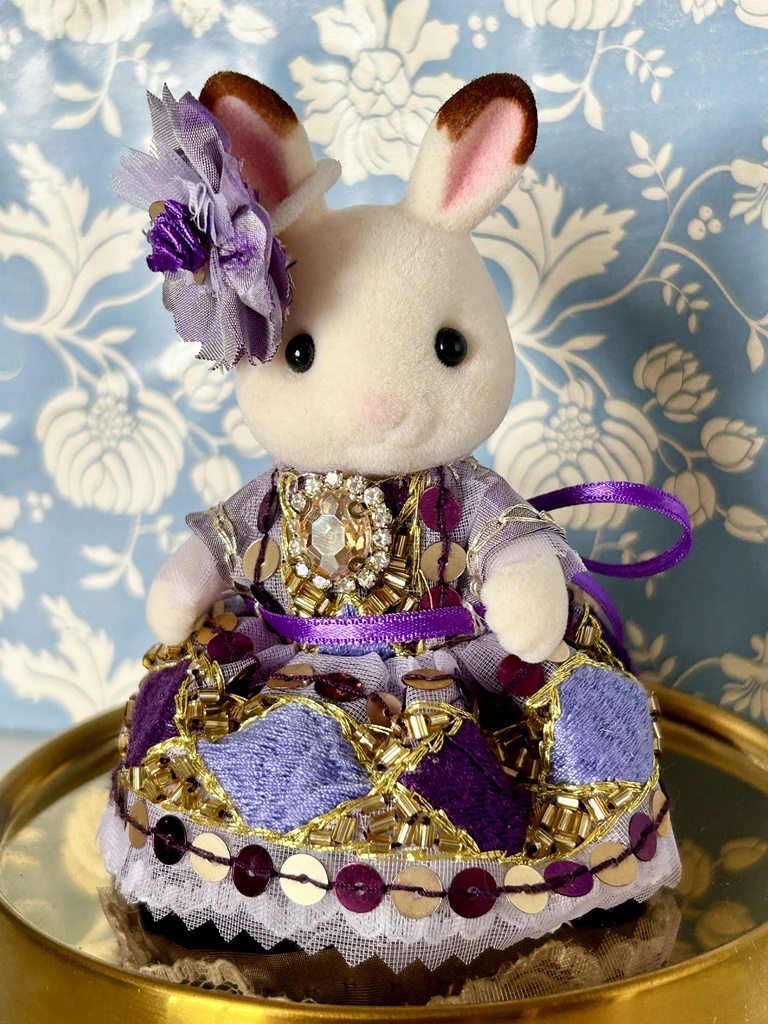 シルバニア パイエットドレス紫金 34