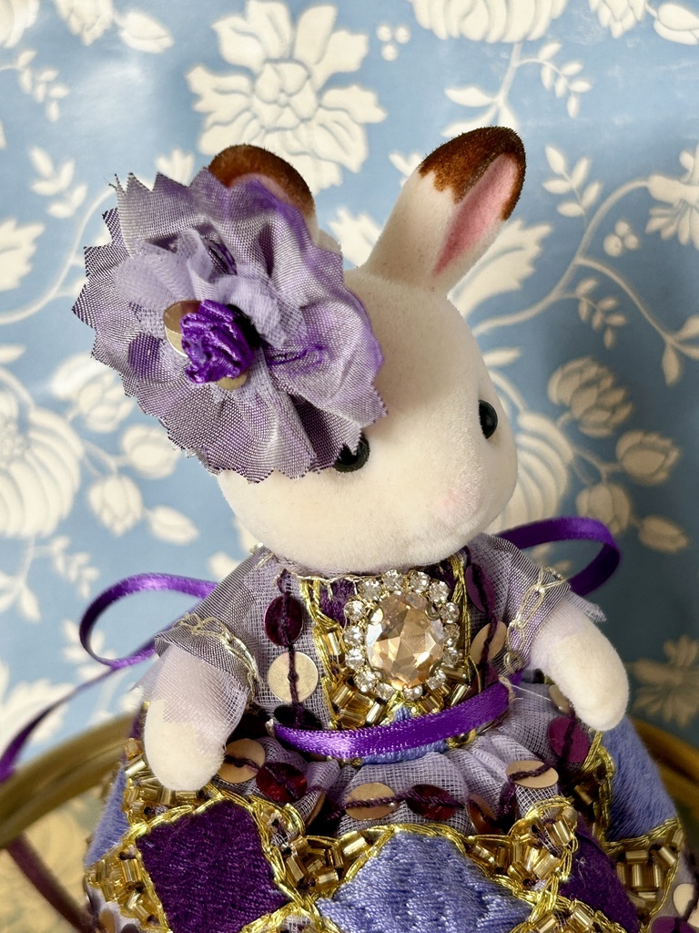 シルバニア パイエットドレス紫金 34