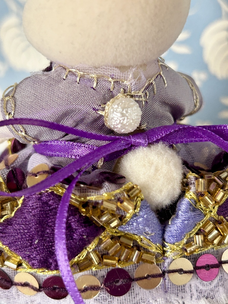 シルバニア パイエットドレス紫金 34