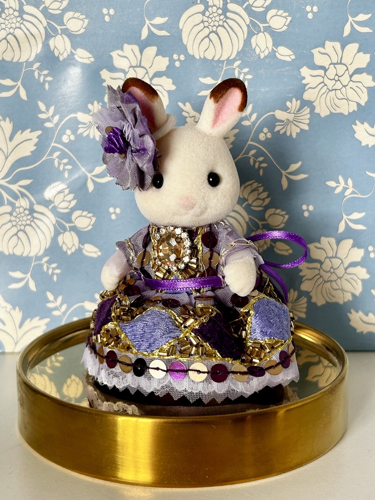 シルバニア　パイエットドレス紫金　３４