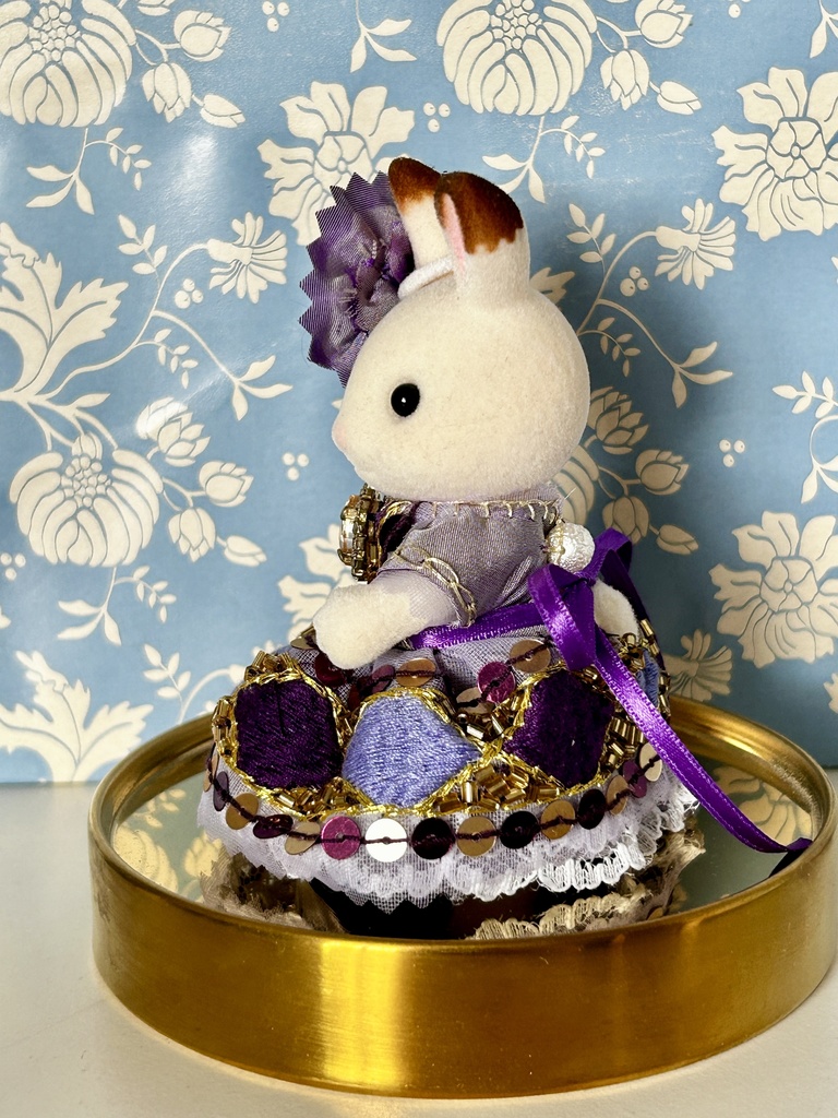 シルバニア パイエットドレス紫金 34