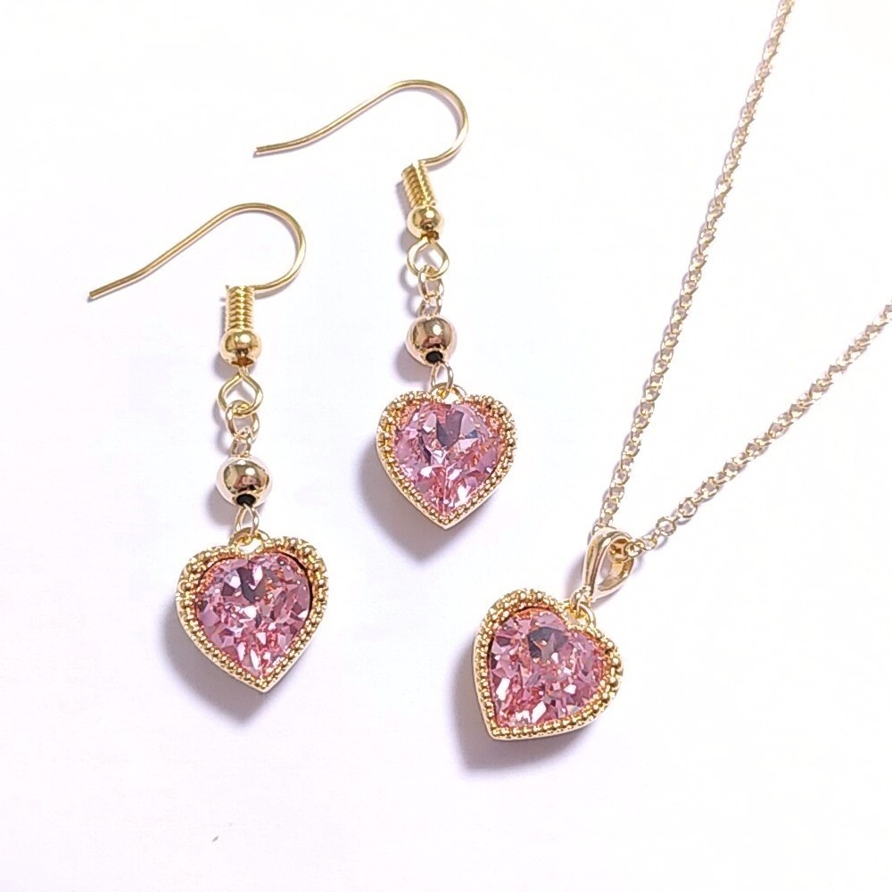 全4色*ミル打ちハート*ピアス/イヤリング