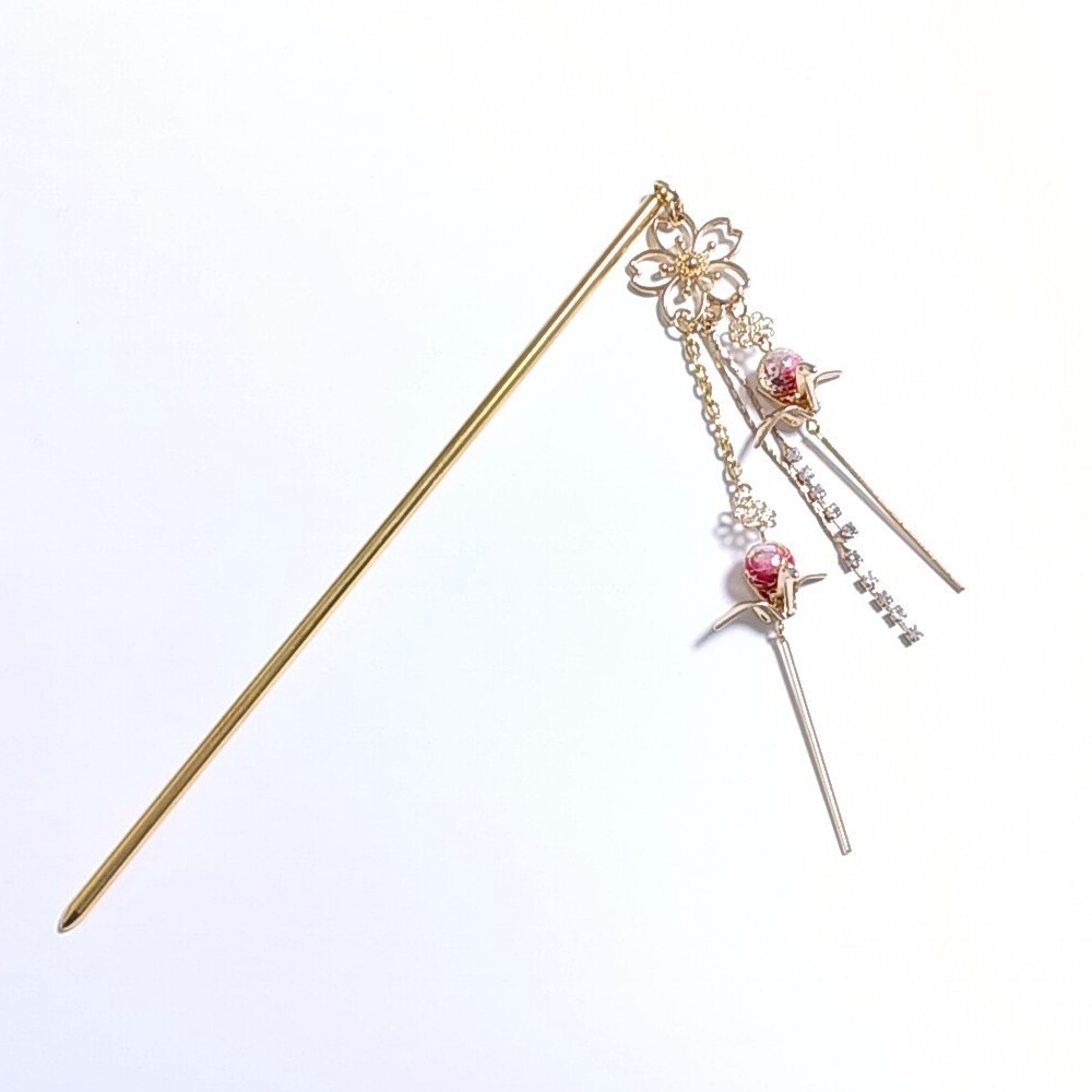 全9色*鶴と桜のかんざし*和風古風