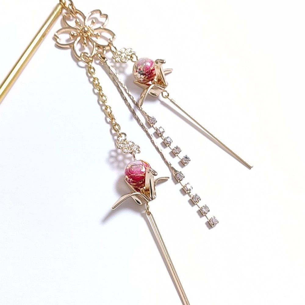 全9色*鶴と桜のかんざし*和風古風