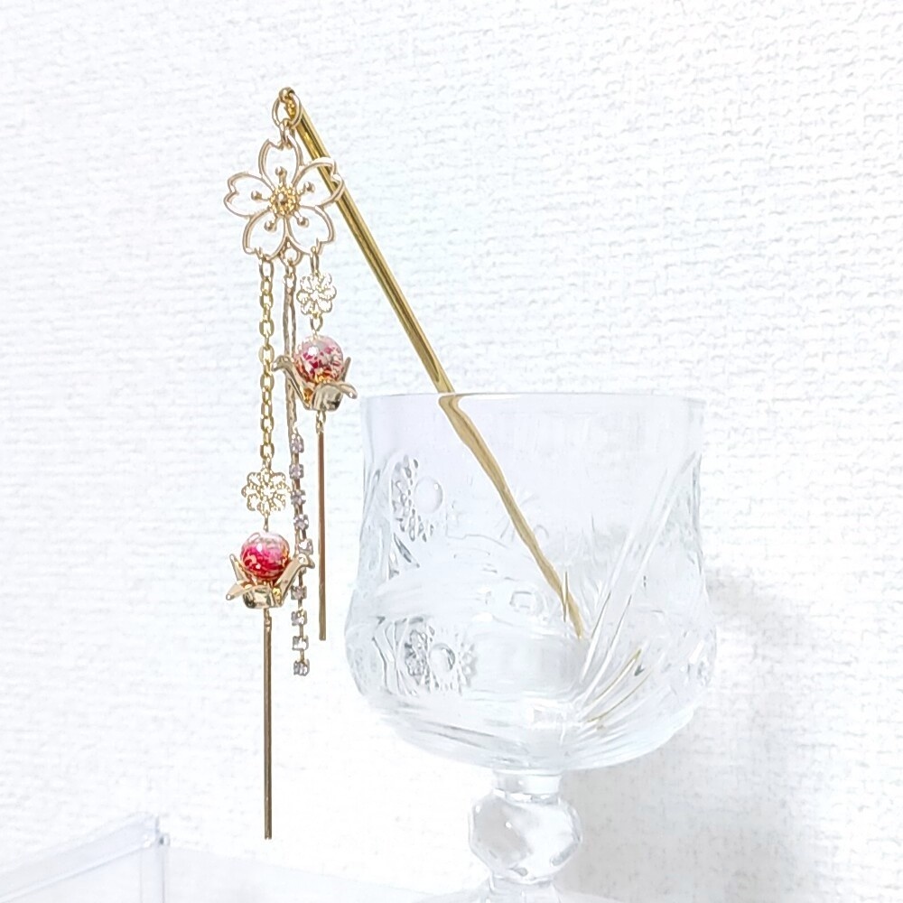 全9色*鶴と桜のかんざし*和風古風