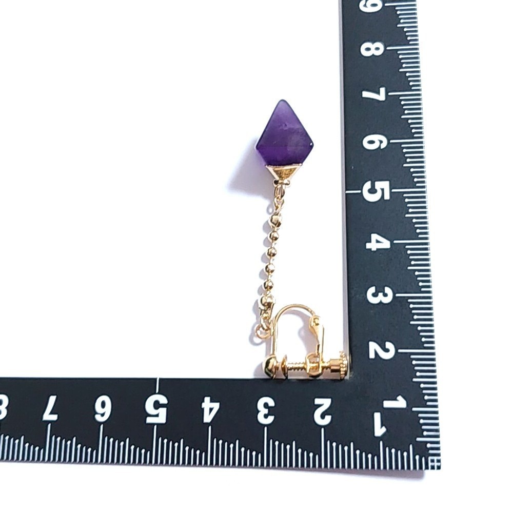 H×H 旧クラピカ ピアス イヤリング 天然石 アメジスト