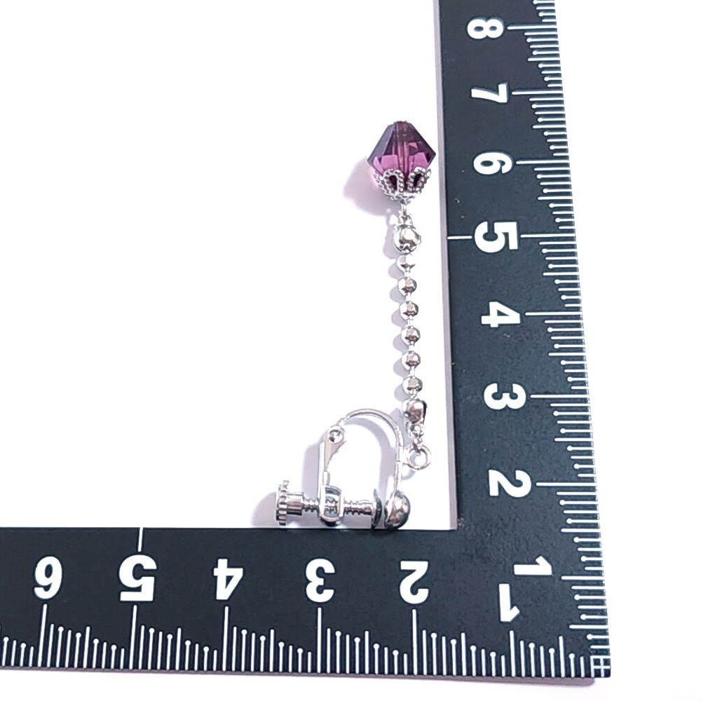 H×H 旧クラピカ ピアス イヤリング スワロフスキー アメジスト