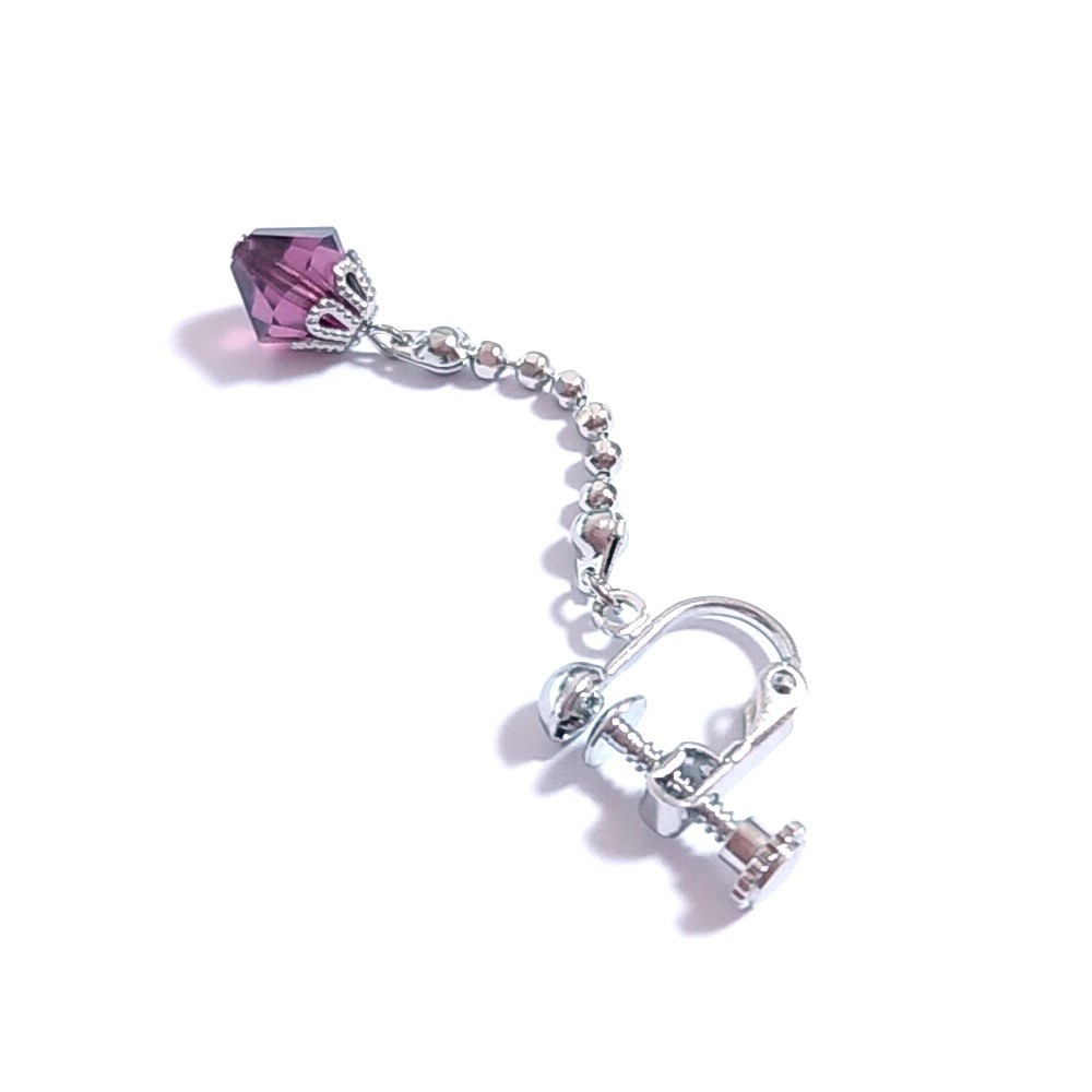 H×H 旧クラピカ ピアス イヤリング スワロフスキー アメジスト