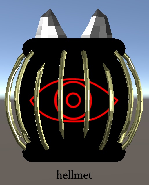 VRChat想定 異形頭「HellMet」