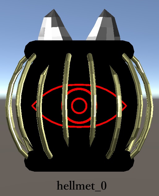 VRChat想定 異形頭「HellMet」