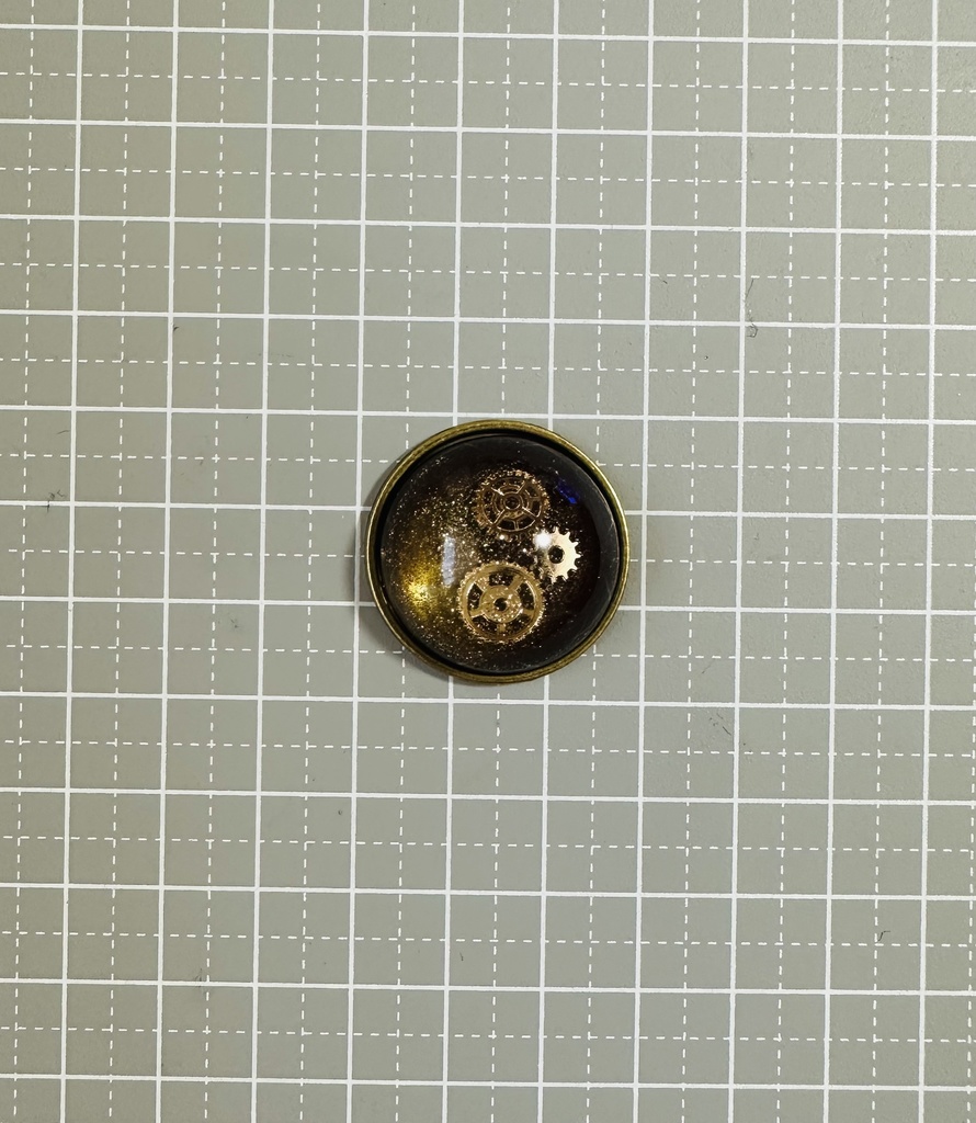 歯車B*べっこう調の歯車ループタイ