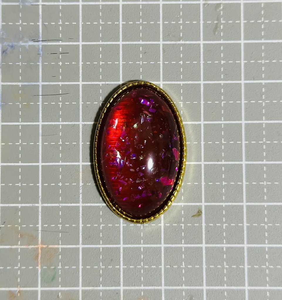 ピンクレッド*楕円*ピンクレッドのループタイ