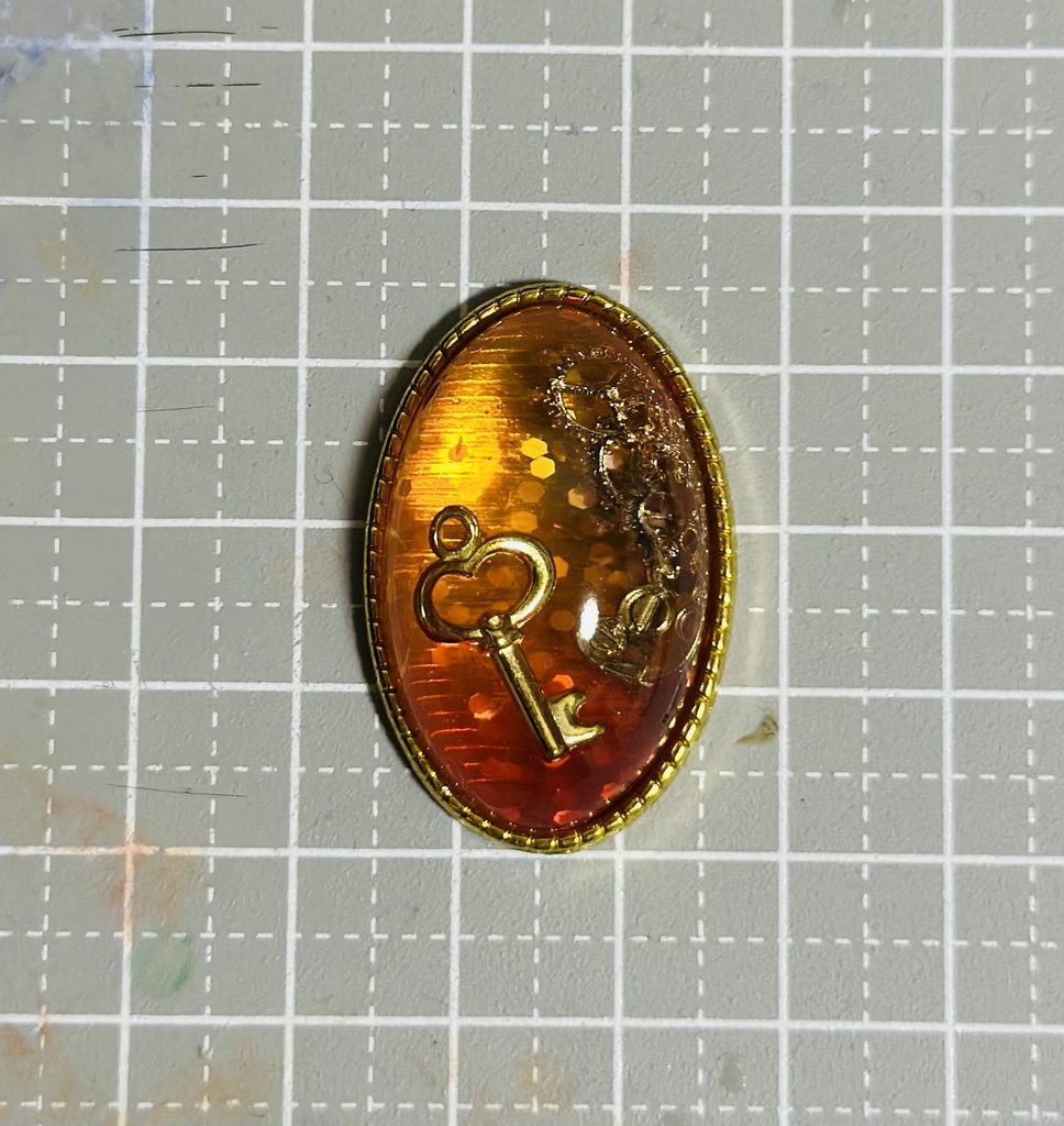 一点物*楕円*歯車鍵のループタイ