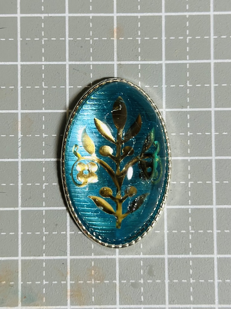 楕円*世界樹のひと枝のループタイ