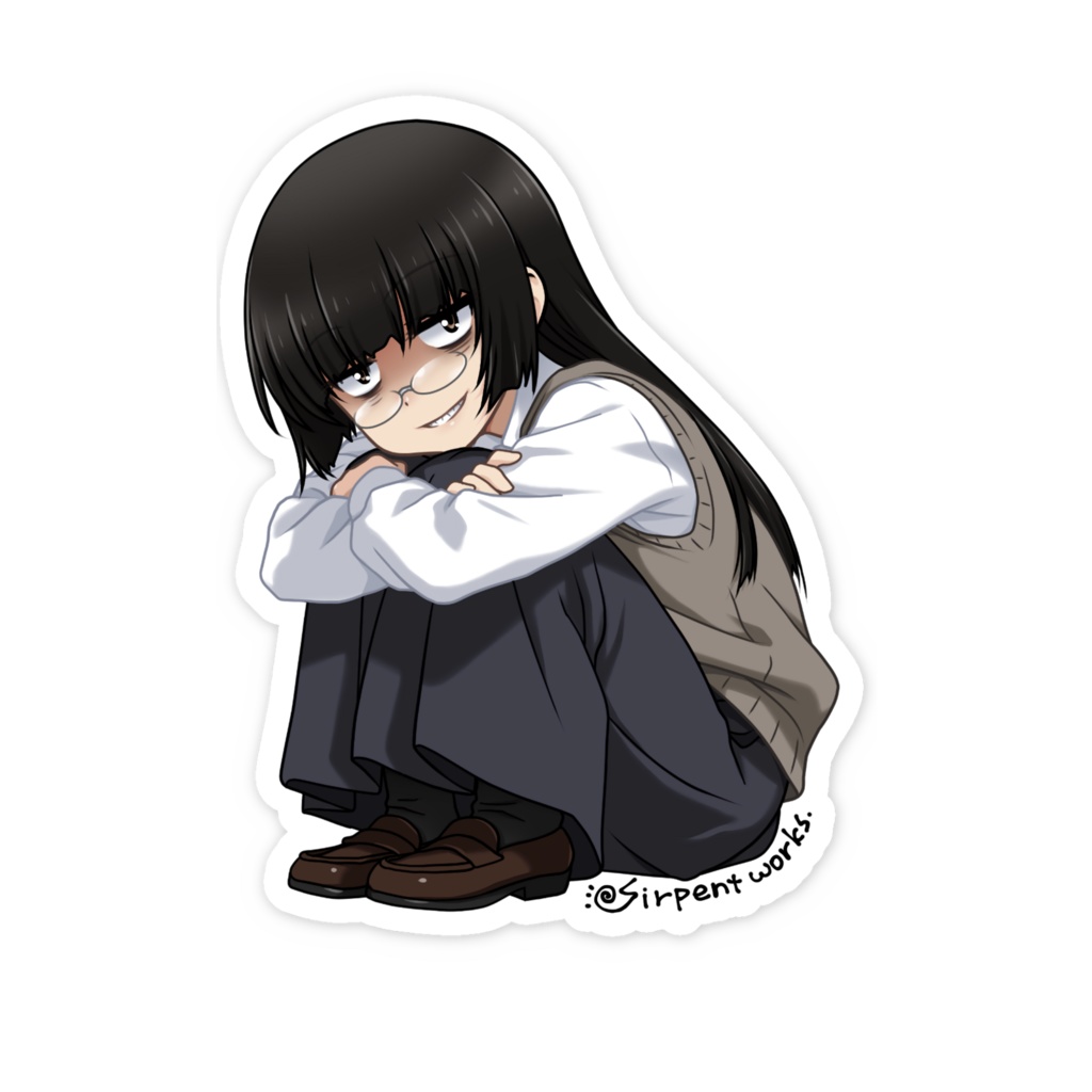 ジト目地味子のこころちゃんステッカー