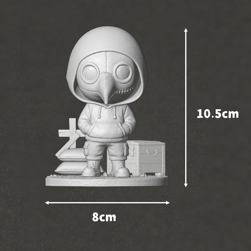 〈光造形3Dプリンタ出力レジンキット〉マスクさん