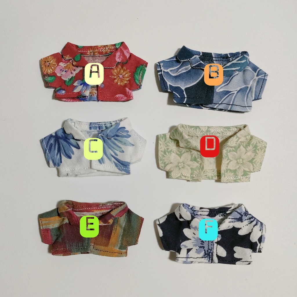 10cmぬい 古着風柄シャツ