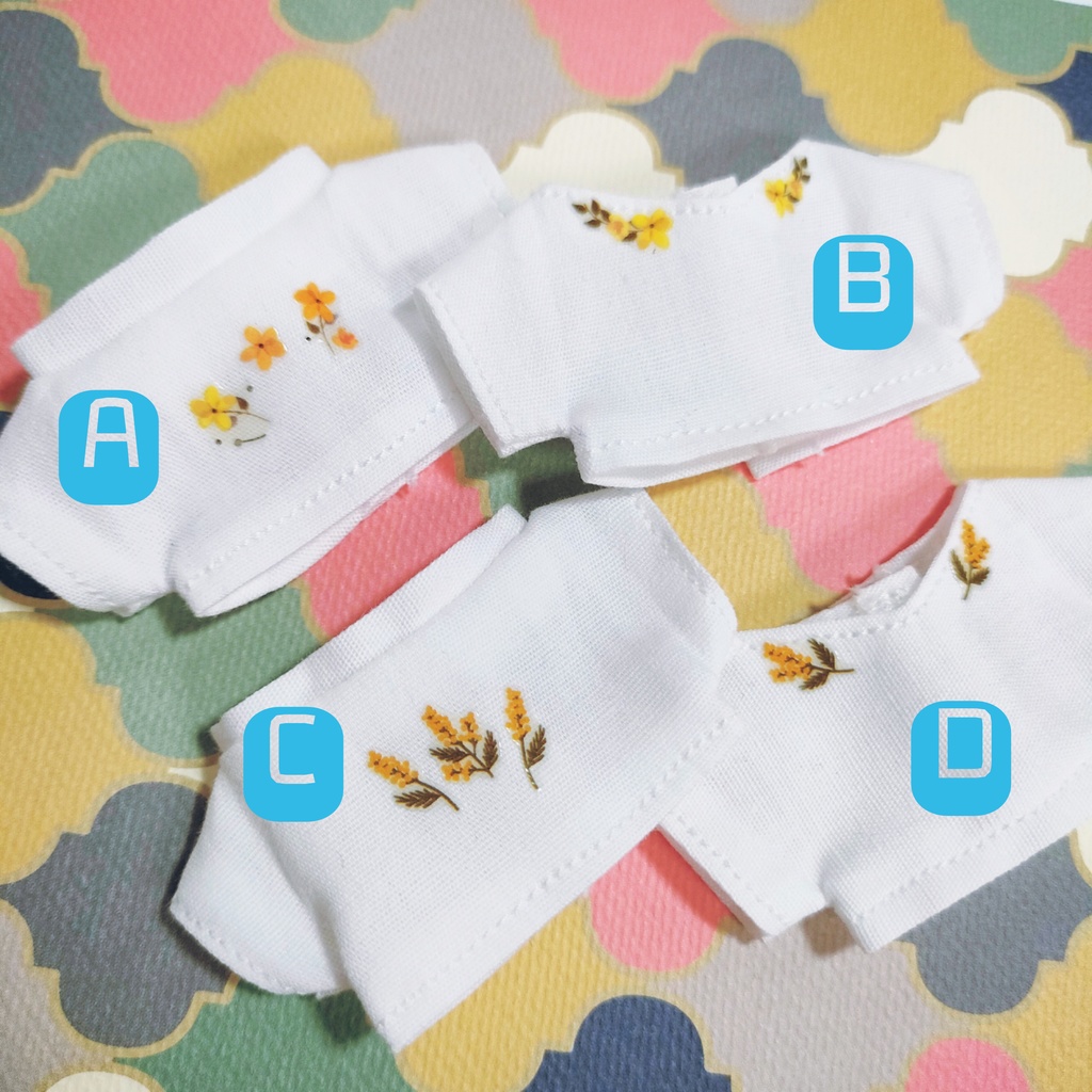 10cmぬいフラワープリントTシャツ【残り1点ずつ】