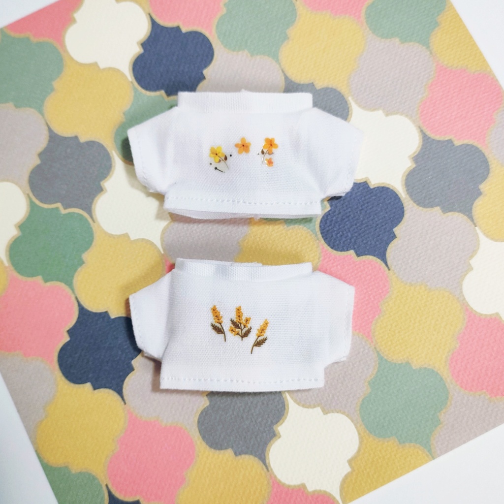 10cmぬいフラワープリントTシャツ【残り1点ずつ】