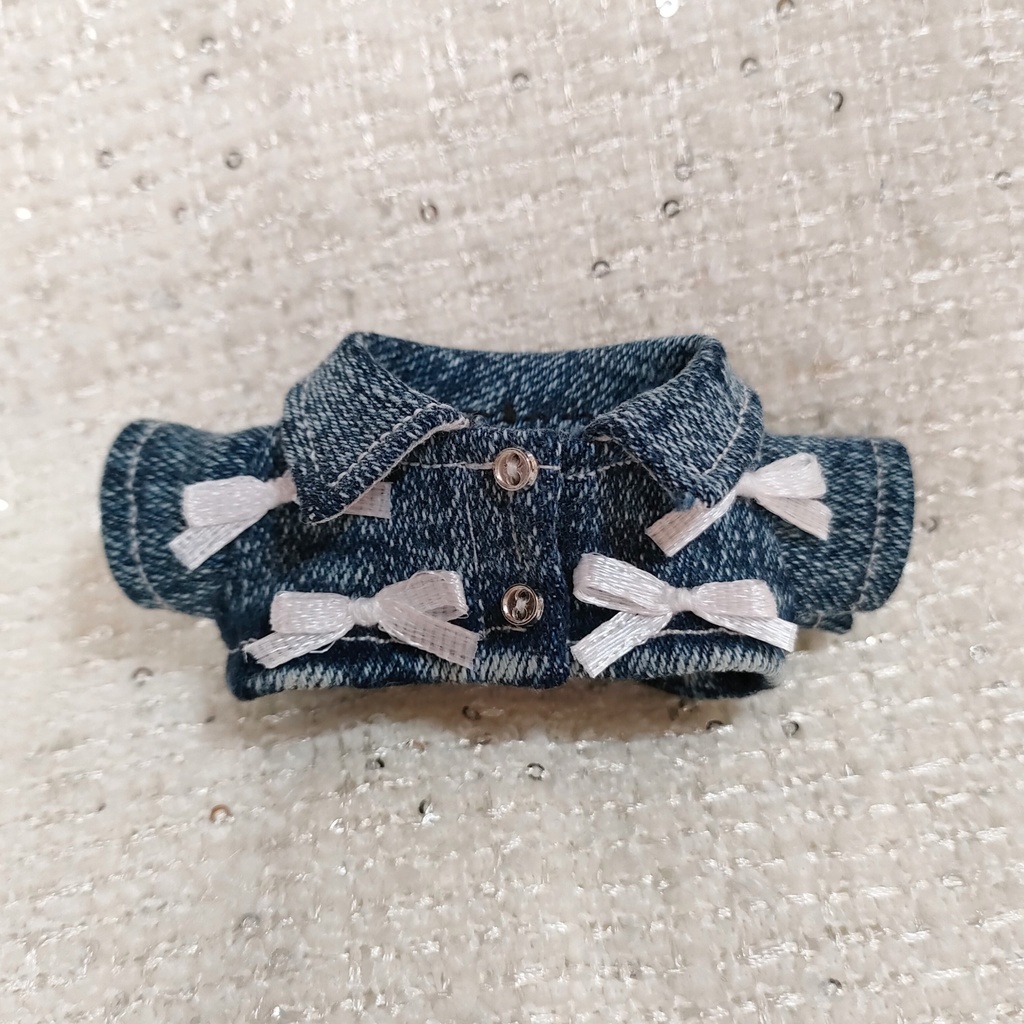 リボンデニムジャケット