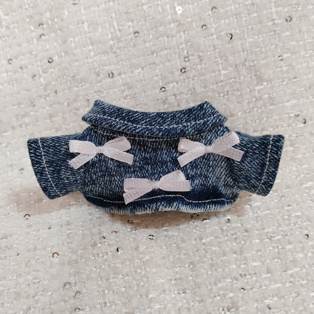 リボンデニムジャケット